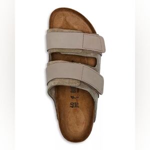 [Birkenstock] Women's Uji Double Strap Slide Sandals | Taupe | 9